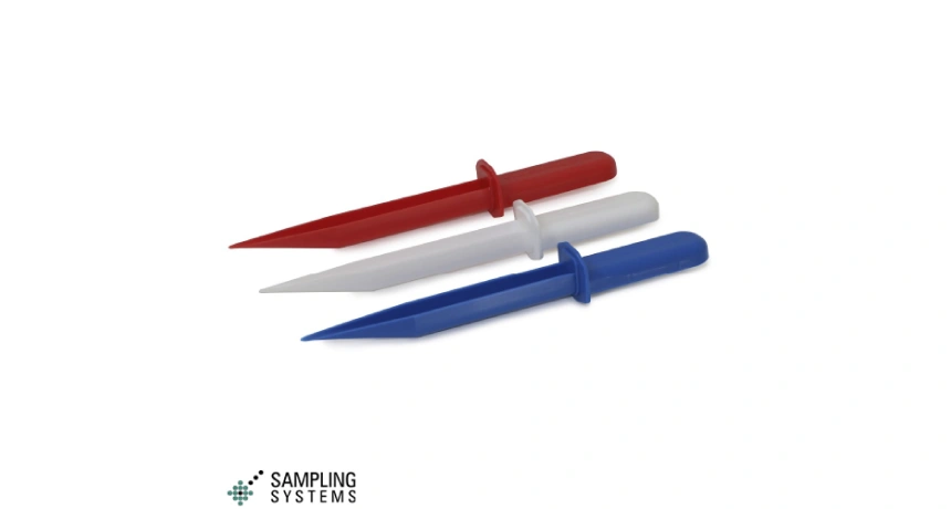 Espátula para Pó SteriWare Azul em Formato de Concha